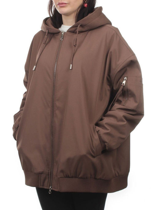 H24-283 BROWN Куртка демисезонная женская (100 гр. синтепон)