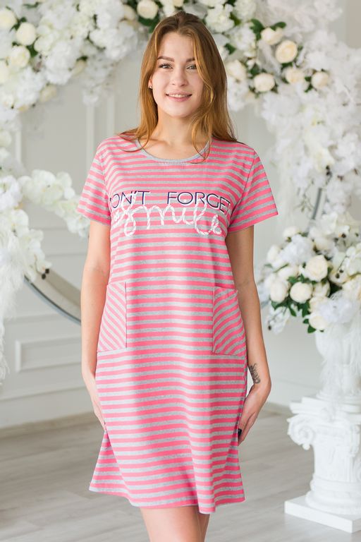 Туника женская из кулирки Smile розовый - Амадэль фото 7