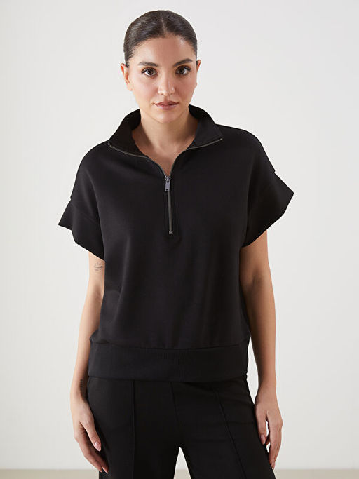 Dik Yaka Oversize Kad?n Ti??rt