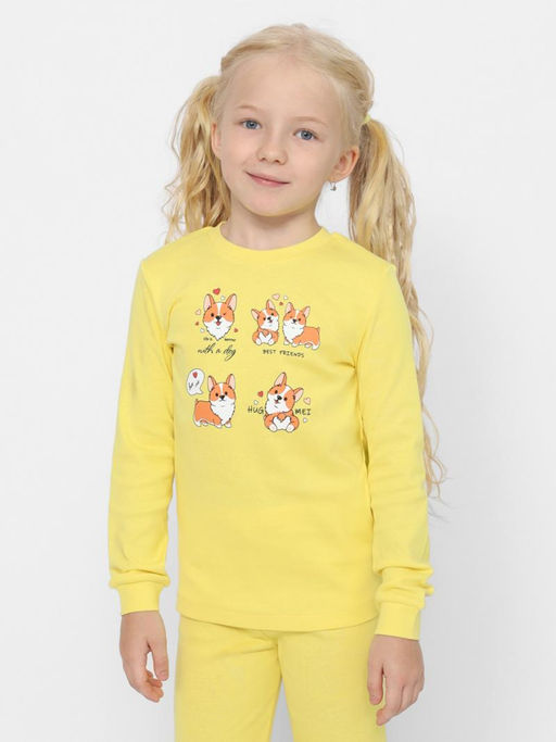 CRB wear/CWKG 50149-30 Комплект для девочки (джемпер, брюки),желтый/Ex.Cherubino  фото 2