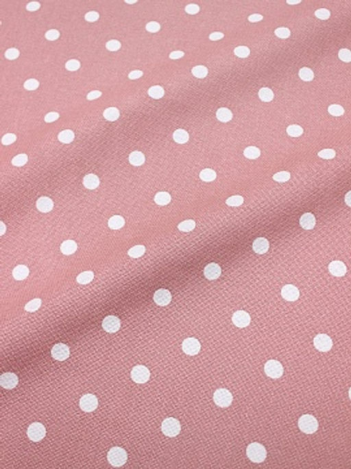 Рогожка Белый горох (11мм) на дымчатой розе, СОРТ2, ш.1.5м, хлопок-100%, 160гр/м.кв