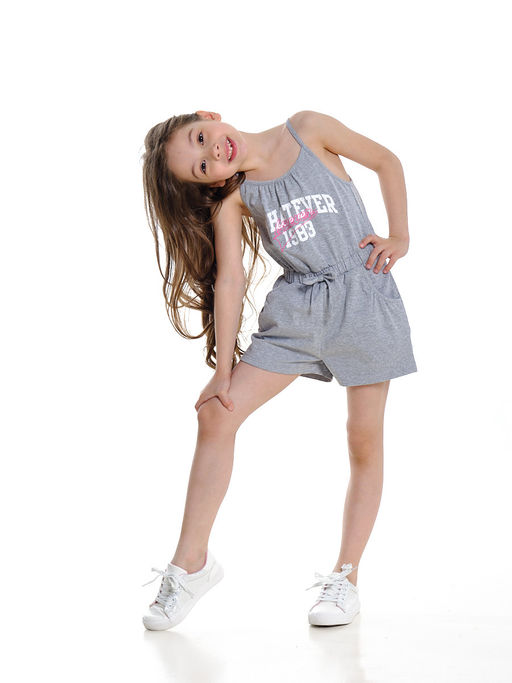 Ромпер с принтом UD 7584 серый - Mini maxi фото 3