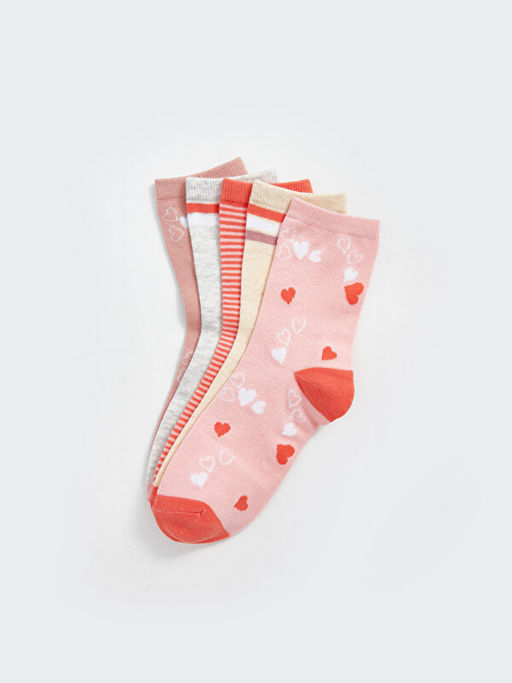 Desenli K?z ?ocuk Soket ?orap 5li