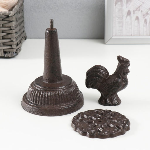 Фигурка - катушка для ниток чугун Петушок, 10?10?20 см