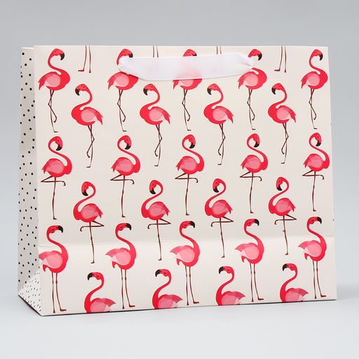 Пакет ламинированный горизонтальный Фламинго, ML 27 23 11,5 см - Дарите счастье фото 7