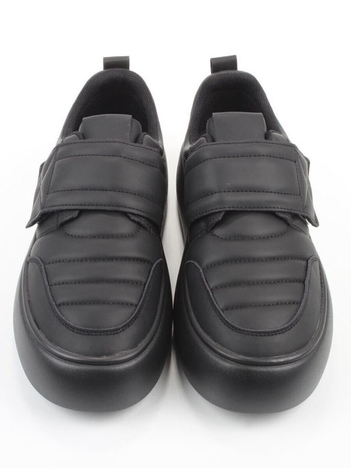 03-YH462-3 BLACK Полуботинки спортивные демисезонные женские (натуральная кожа)