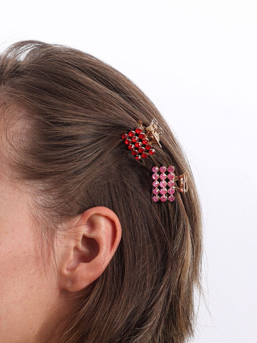 Цена за 6 шт. Крабик для волос «Классик», 2.5 см, золото МИКС