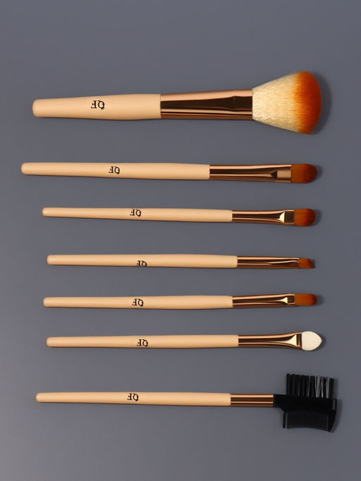 Набор кистей для макияжа PASTEL BLUSH, 7 шт., чехол на кнопке, бежевый