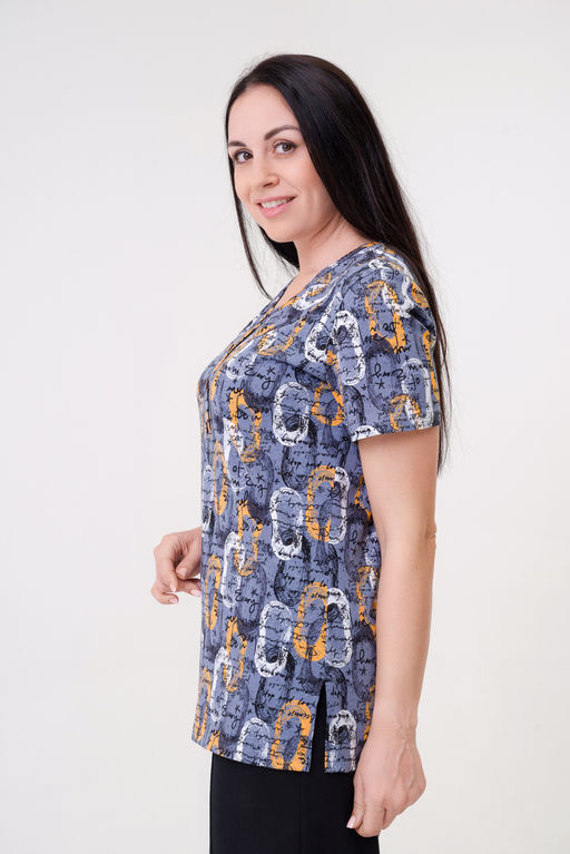 Туника женская из кулирки Наина газета макси - Амадэль фото 8