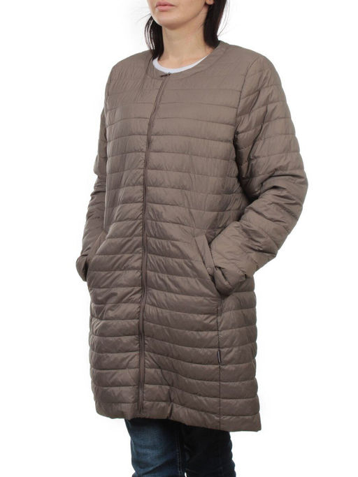 K-528 GRAY BEIGE Куртка демисезонная стеганая женская (70 гр. холлофайбер) - Fashion фото 5