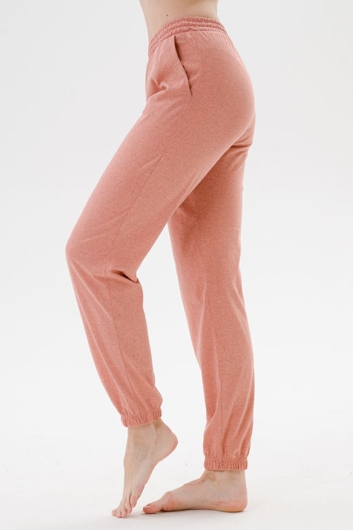 Брюки женские из кулирки на резинке оранж - Амадэль фото 3