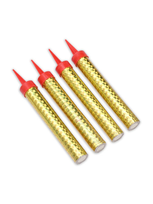 Цена за 2 шт. Свечи фонтаны в торт «Золото», 4 шт., 12 см, горение 40 сек