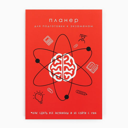 Планер для подготовки к экзаменам, А5 60 л. Мягкая обложка Красный