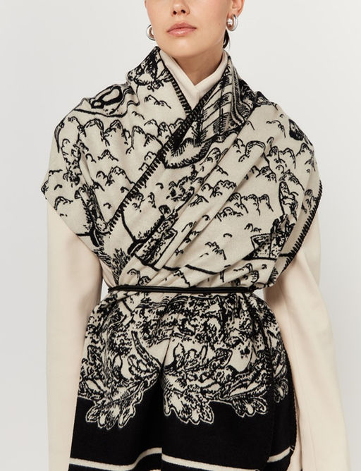 в составе ШЕСТЬ и КАШЕМИР Большой, мягкий, теплый однотонный двусторонний палантин - Tantino фото 6