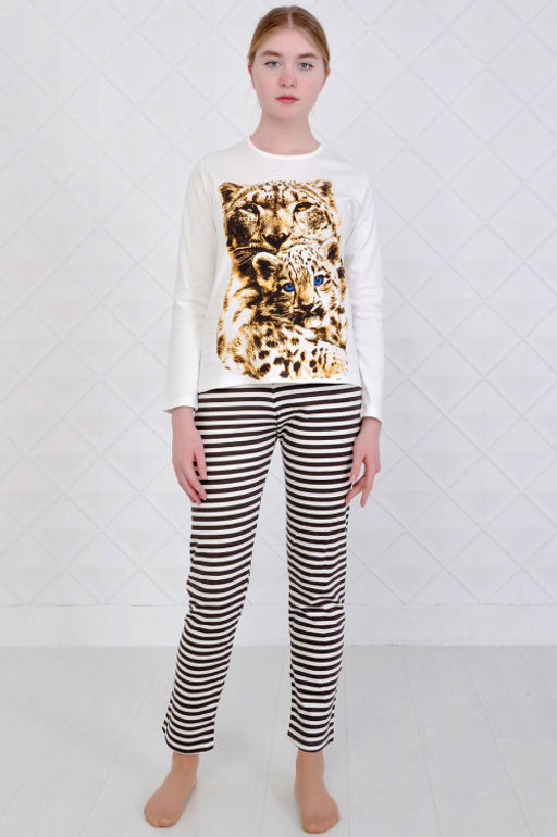 Арт. 4534 Пижама с брюками 42-52 (6 шт) Цвет:ассорти - Калинка фото 2