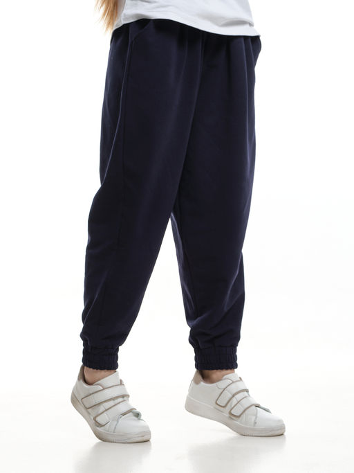 Брюки для девочки со складками 22-7690 синий - Mini maxi фото 7