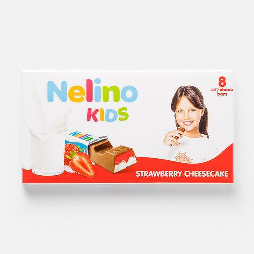 Шоколад Nelino Kids молочный, с клубнично-чизкейковым наполнителем, 100 г  фото 2