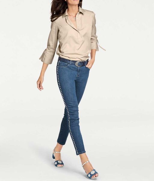 Блузка, бежевая - Patrizia dini фото 3