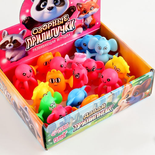 Цена за 16 шт. Развивающая игрушка Прилипала, МИКС - Funny toys фото 7