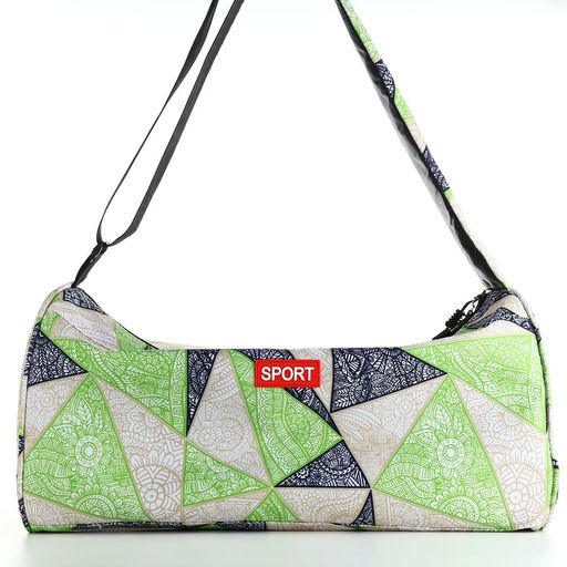 Сумка спортивная на молнии TEXTURA, боковой карман-сетка, регулируемый ремень, средний размер, зелёная