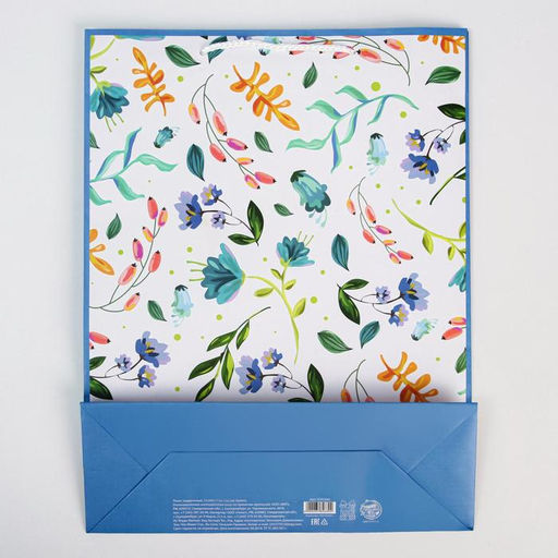 Цена за 2 шт. Пакет подарочный ламинированный, упаковка, Best wishes, L 28?38?9 см