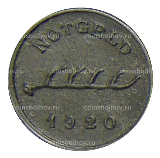 1 пфенниг 1920 года Германия  Нотгельд  Мергентхайм
