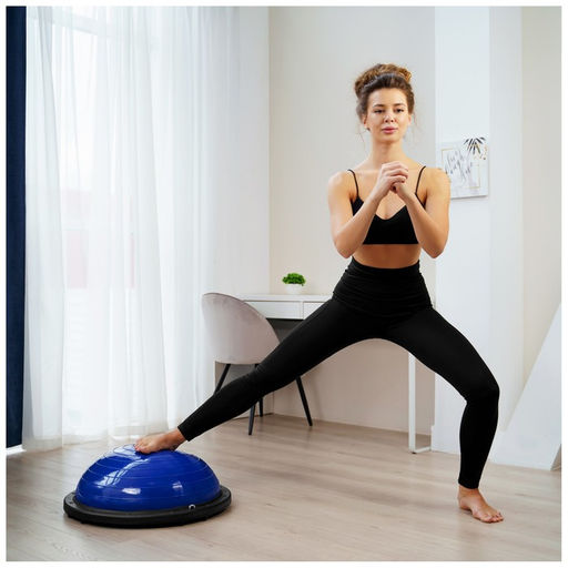 Полусфера BOSU гимнастическая, с насосом, 55х25 см, цвет синий - Simaland фото 4