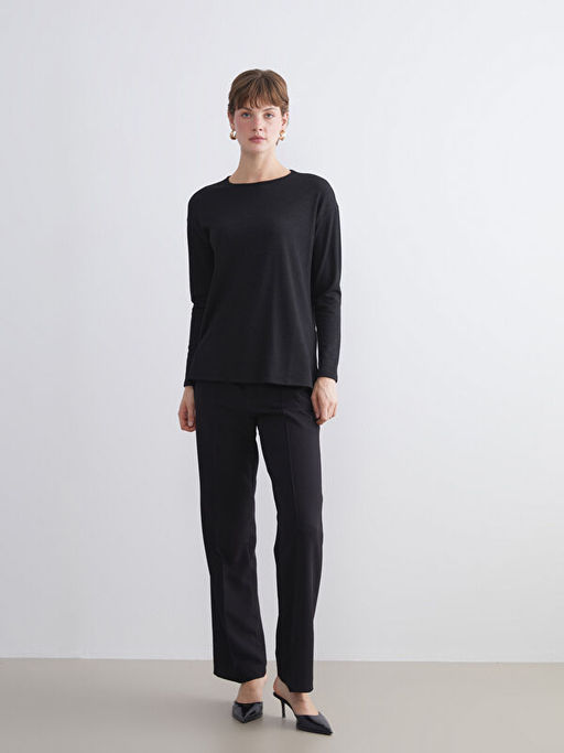 Bisiklet Yaka Oversize Kad?n Ti??rt