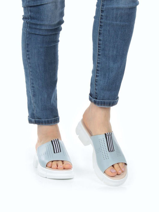 08-PED123-3 LIGHT BLUE Босоножки женские (натуральная кожа) - Фабричный китай фото 3