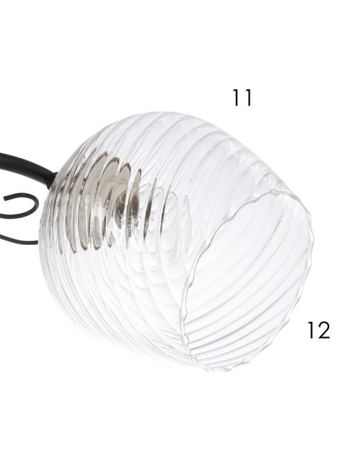 Люстра 11295-9/5, 5×60 Вт, E27, чёрная, золотистая