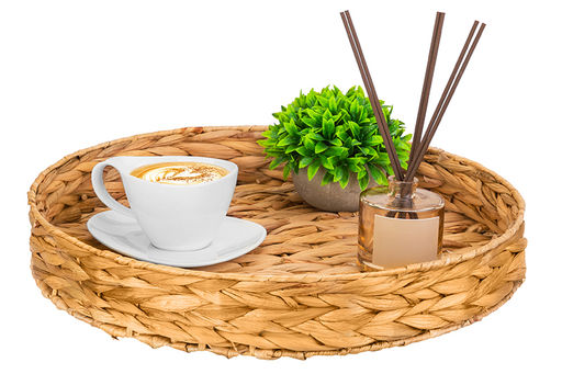 Столик журнальный 50*50*51 см складной со съемной столешницей из водного гиацинта, круглый - Elan gallery фото 7