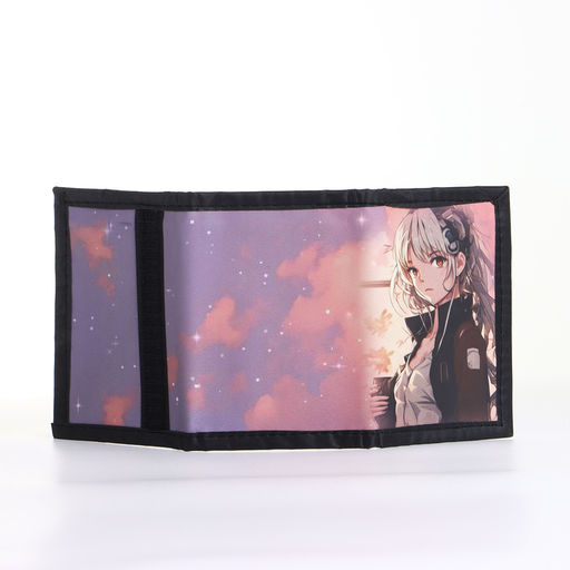 Кошелёк детский на липучке «Выбражулька», бежевый, сиреневый