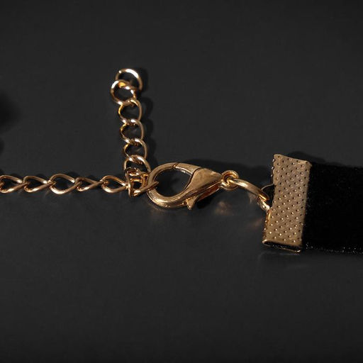 Чокер Стразинка капля в огранке, цвет белый в золоте , длина 33см - Queen fair фото 2