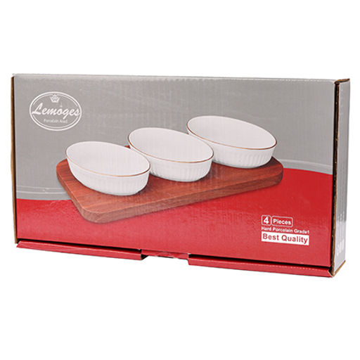 90036-331 Менажница на подставке 3 блюда 4пр керамика LR (х8) - Mayer&boch фото 3