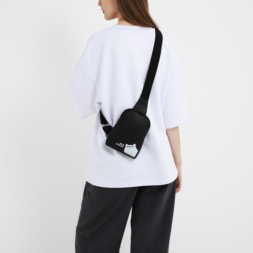 Сумка через плечо NAZAMOK What are you watching, 18х14х3 см  фото 3