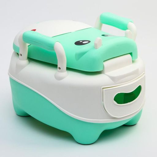 Горшок детский Бегемотик, цвет белый/зеленый - Simaland фото 7