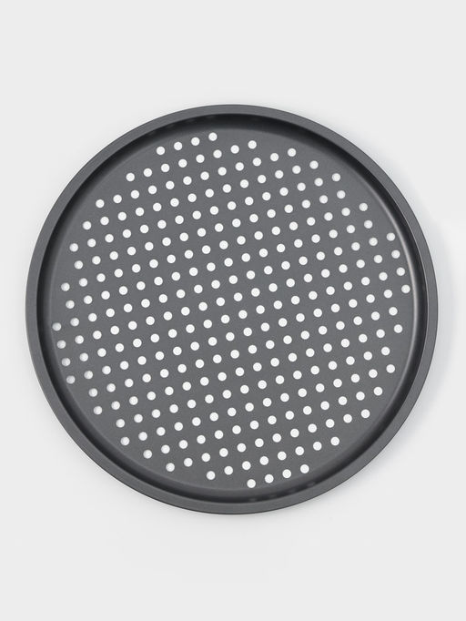 Форма для пиццы Доляна «Жаклин. Пицца», 38×2 см, антипригарное покрытие, чёрная