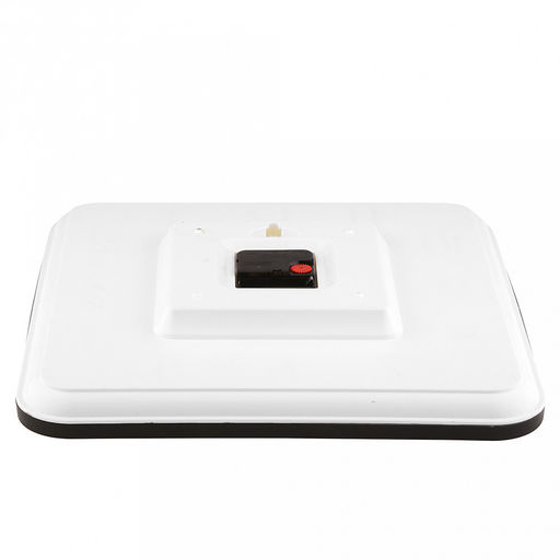 Часы настенные "Снежное время" 35х35х5см, мягкий ход, циферблат "Снежинки" белый/перламутровый; цифры арабские, черный; корпус пластик, черный/белый; в коробке (Китай)