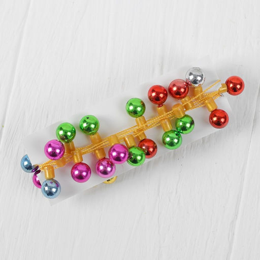 Миниатюра кукольная «Гирлянда - шарик», длина 1 метр, игрушка: 1.5×0.8 см, цвета МИКС