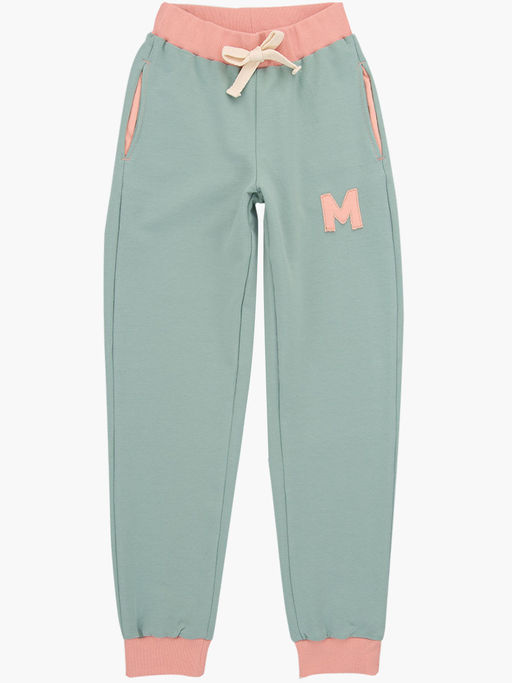 Брюки на резинке из кашкорсе для девочки UD 0855 мята/персик - Mini maxi фото 5