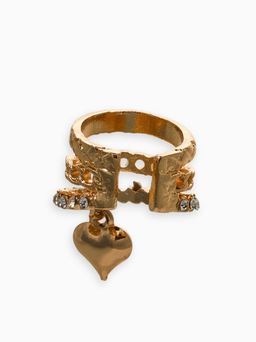 Кафф «Стиль» сердце, стеганое, белые в золоте