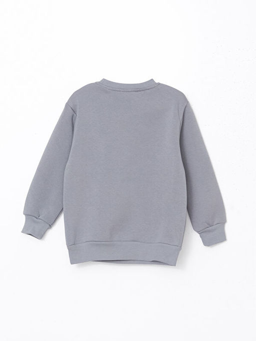 Bisiklet Yaka Bask?l? Erkek ?ocuk Sweatshirt - Waikiki фото 2