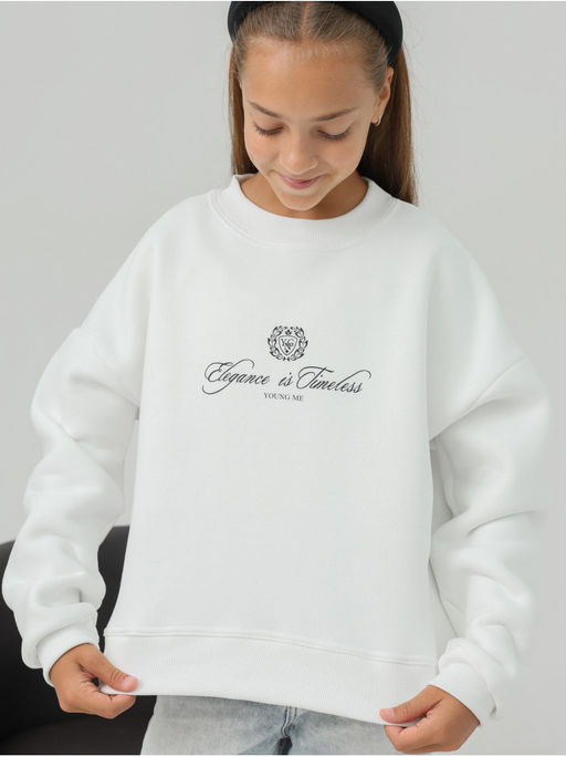 Свитшот Начес Элегант Какао Девочка - София фото 14