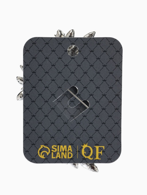 Брошь «Императрица. Льдинки в цветке», белая в серебре