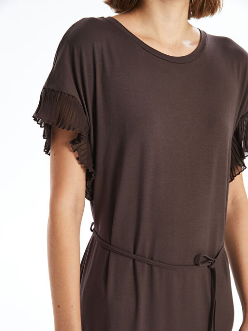 Bisiklet Yaka Elbise