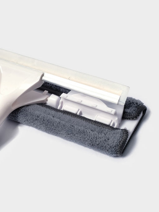 Окномойка бабочка, стальная телескопическая ручка, микрофибра, поворот на 180°, 27×7×114(137) см