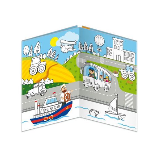 Книжка-картинка с многоразовыми наклейками арт. 51511/ 10 Транспорт - Феникс+ фото 3