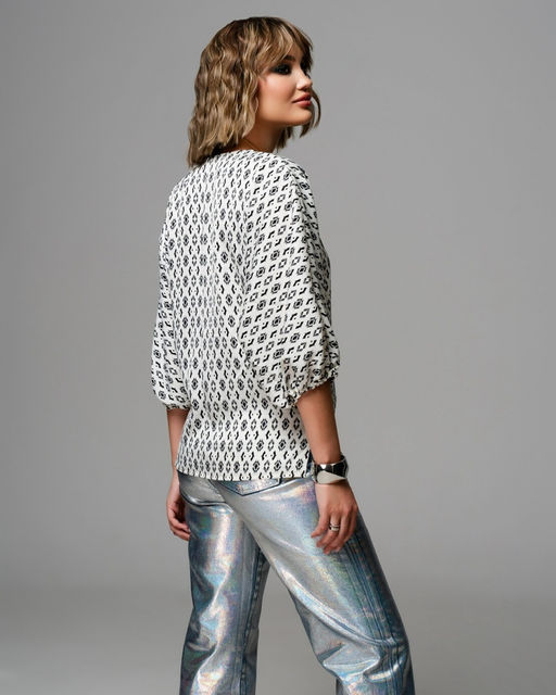 Блузка Японский шёлк с цельнокроеным рукавом - Elena sorti фото 4