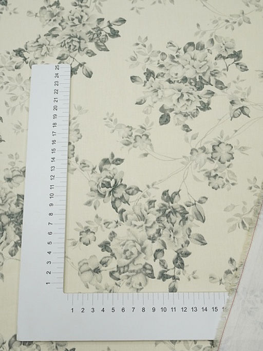 Сатин Винтажный романс цв.серый, ш.2.5м, хлопок-100%, 115гр/м.кв - Купава фото 7