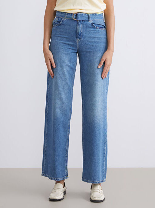 Wideleg Kad?n Jean Pantolon